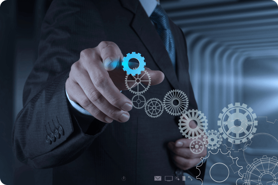 Dotykanie wirtualnych trybików